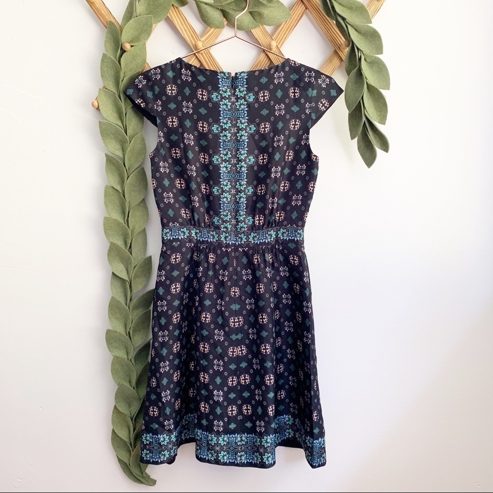 J. Crew mirrored Floral Print Silk Dress - Picture 3 of 7